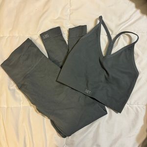 set active sculptflex ribbed workout set